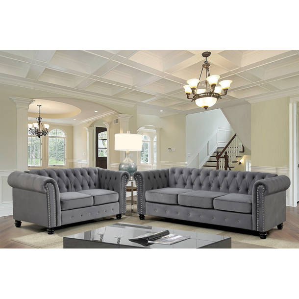 House of Hampton® Elebash 3 Piece Velvet Living Room Set & Reviews